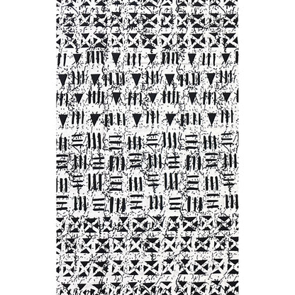 African Print Fabric/ Ankara - White, Black 'Mark My Words' Design, YARD or WHOLESALE
