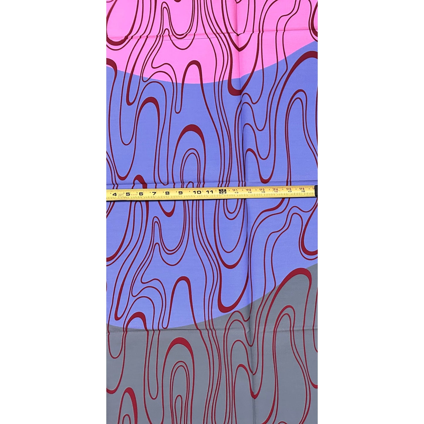 African Print Fabric/ Ankara - Purple, Gray, Pink, Dark Red 'Read Between the Lines', 1 YARD