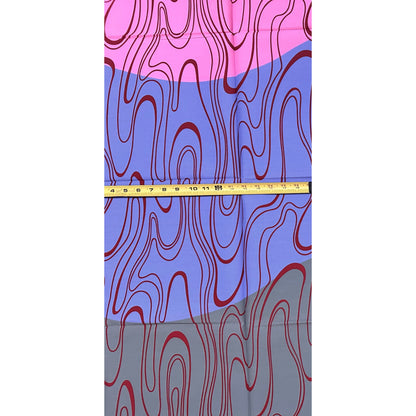 African Print Fabric/ Ankara - Purple, Gray, Pink, Dark Red 'Read Between the Lines', 1 YARD