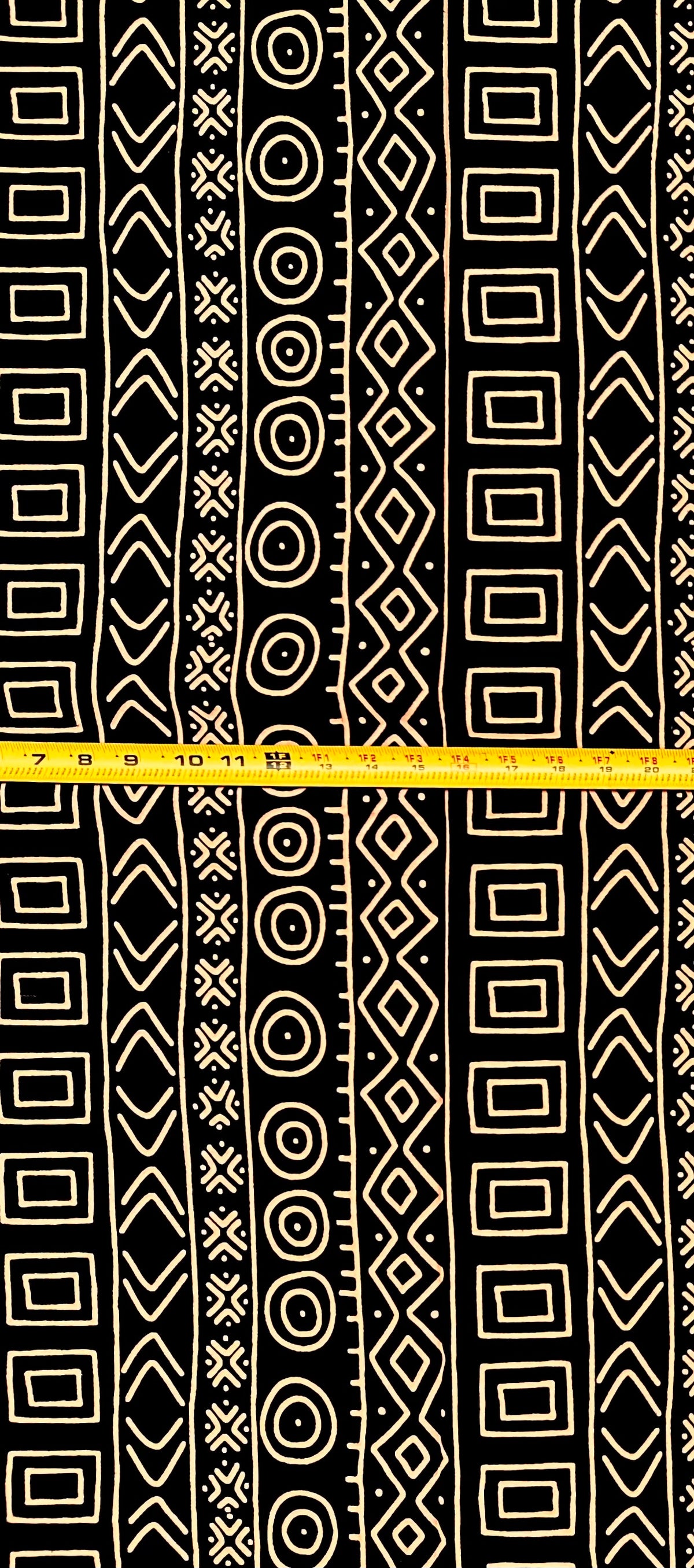 African Print Fabric/ Ankara - Black, Brown "Lineage Code", YARD or WHOLESALE