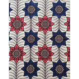 African Print Fabric/ Ankara - Cream, Blue, Pink 'Mambo Matters,’ YARD