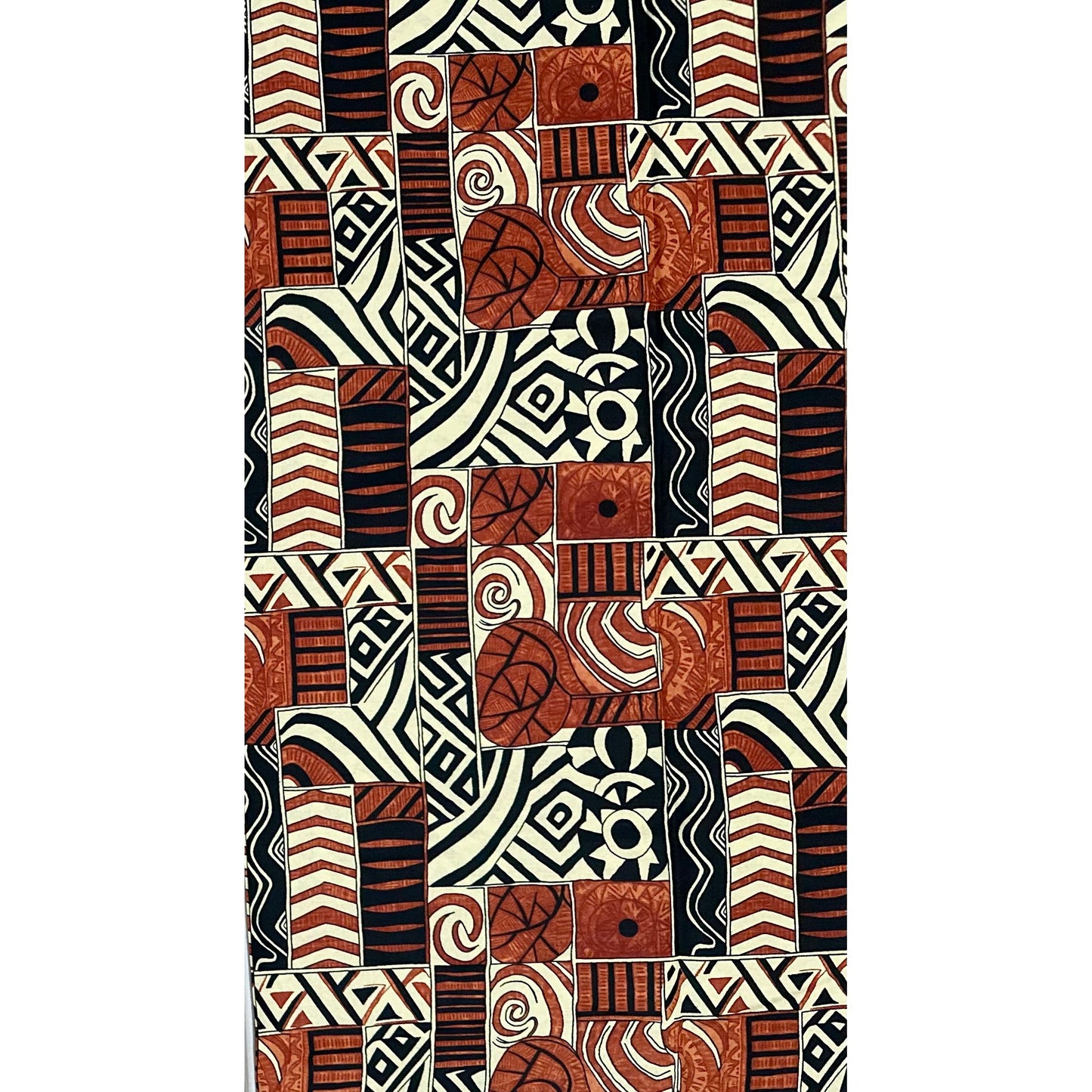 African Print Fabric/ Ankara - Brown, Black, Beige 'Somebody’s Ancestor' Design, Yard or Wholesale