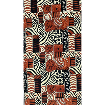 African Print Fabric/ Ankara - Brown, Black, Beige 'Somebody’s Ancestor' Design, Yard or Wholesale