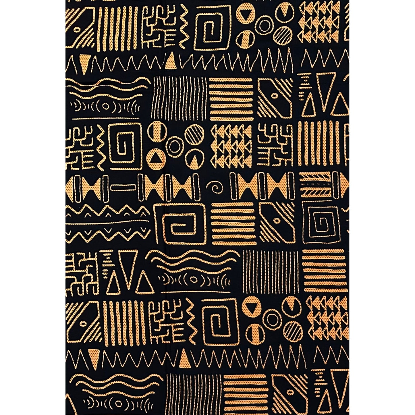 African Print Fabric/ Ankara - Black, Brown "Pass It Down", YARD or WHOLESALE