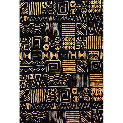 African Print Fabric/ Ankara - Black, Brown "Pass It Down", YARD or WHOLESALE