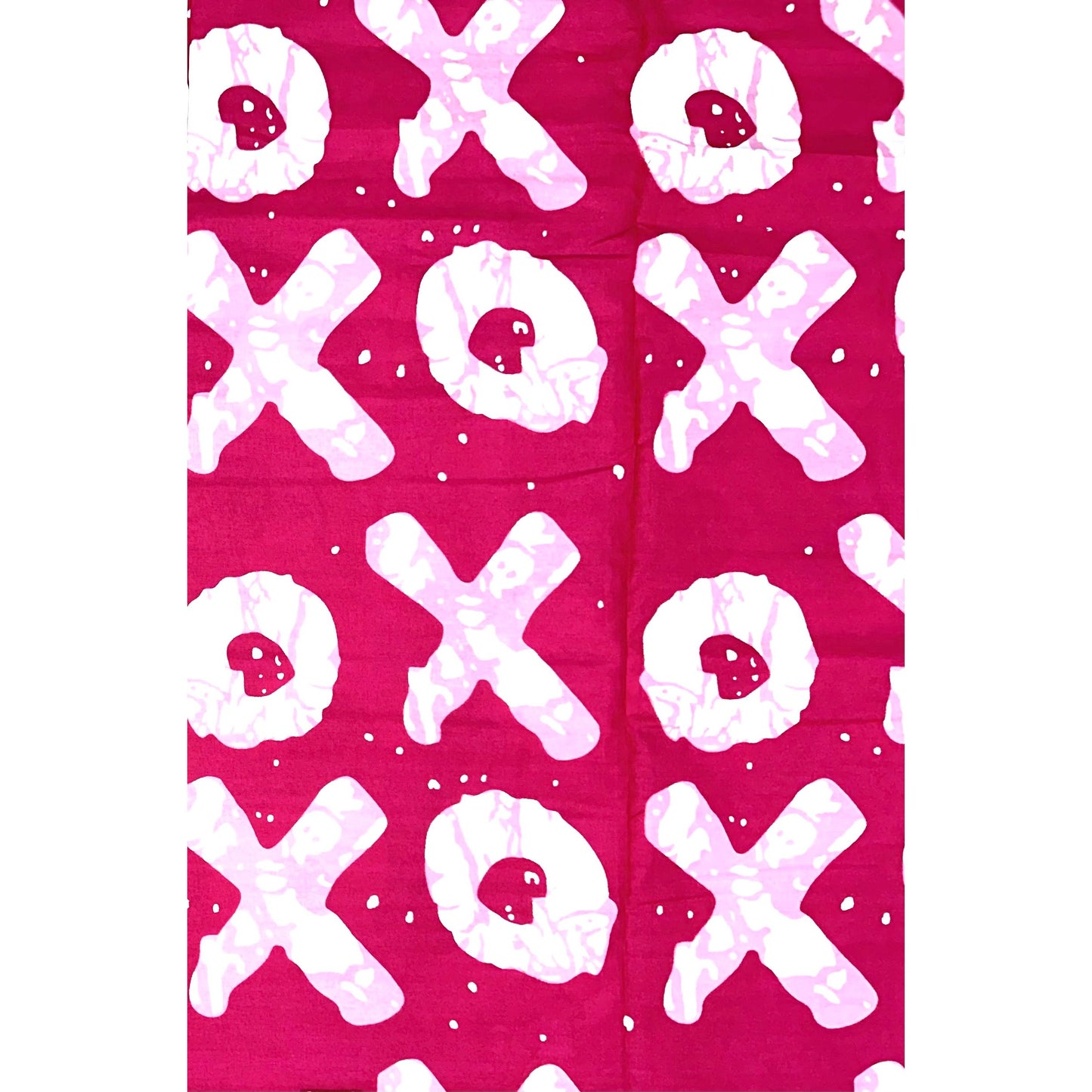 African Print Fabric/ Ankara - Pink, White 'Kiss & Kulture', Per Yard or Wholesale