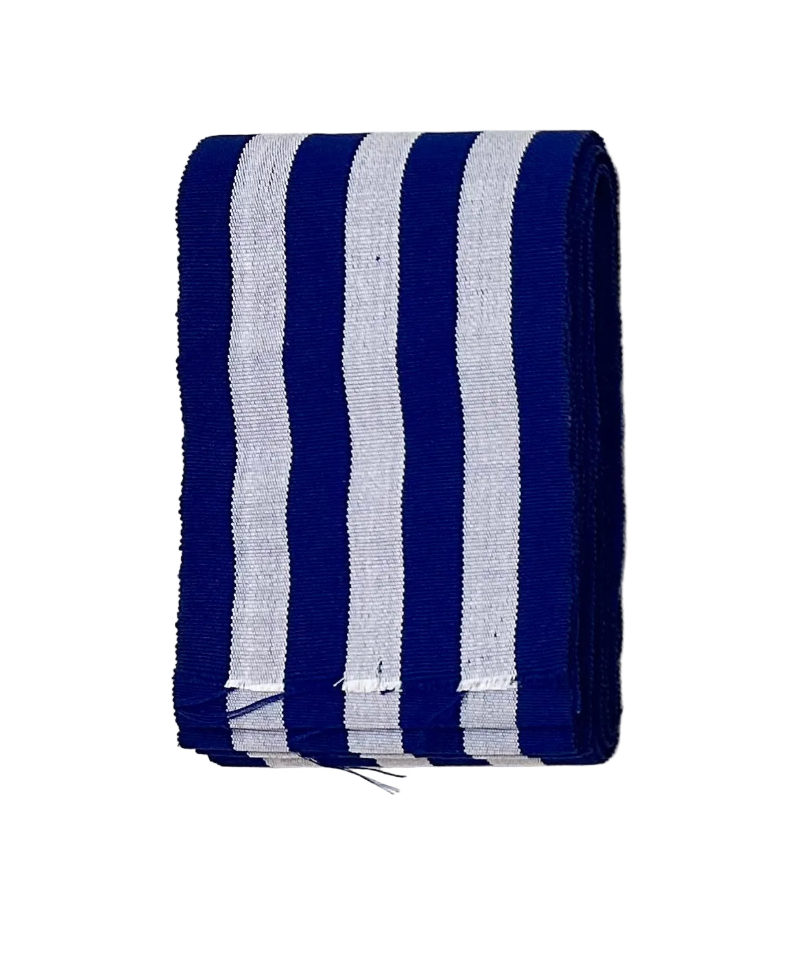 Aso-Oke Fabric / Yoruba Hand-Woven Textile – Navy, Light Gray ‘Femi’, Per Yard