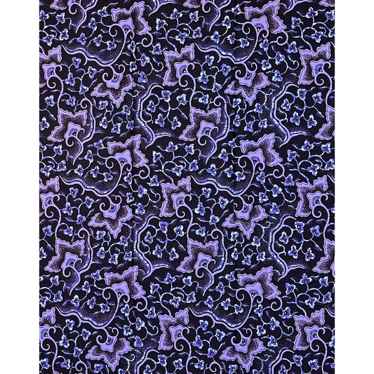 African Print Fabric/Ankara - Purple, Brown "Lavender Show" Design, Yard