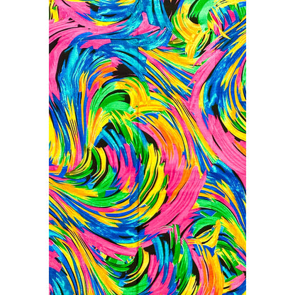 African Print Fabric/ Ankara - Pink, Blue, Yellow, Green, Orange "Tado Lumina", Yard or Wholesale