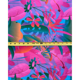 African Print, Stretch Cotton Satin Fabric- Shades of Purple, Blue, Green, Orange "Moroccan Sunset", Per Yard