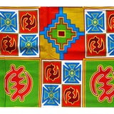 African Print Fabric/ Ankara - Red, Blue, Green, Yellow, Shimmery Gold Glitter 'Tiri Ye’ Kente, YARD or WHOLESALE