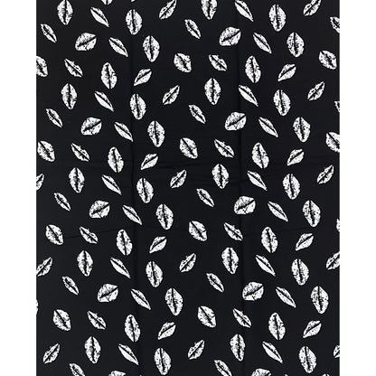 African Print Fabric/ Ankara - Black, White 'Worth Something' Design, YARD or WHOLESALE