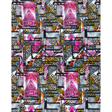 African Print Fabric/Ankara - Shades of Brown, Pink, Black, Gray "Zina Tigre" Design, YARD or WHOLESALE