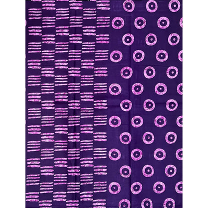 African Print Fabric/ Ankara - Shades of Purple 'Evening Proverbs', YARD or WHOLESALE
