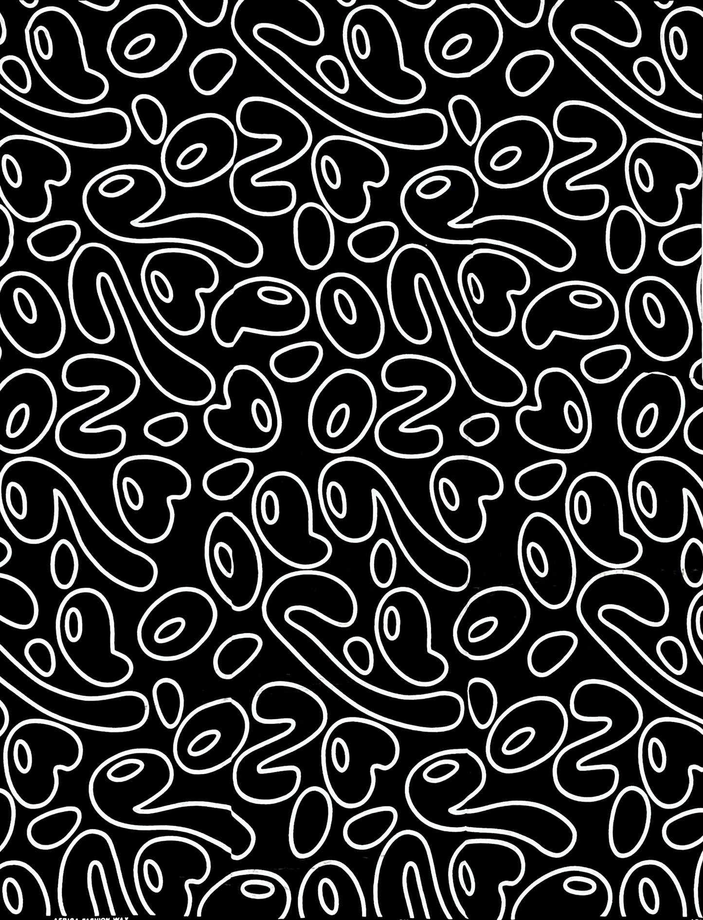 African Print Fabric/ Ankara - Black, White 'Monochrome Mischief', Per Yard or Wholesale