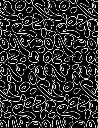 African Print Fabric/ Ankara - Black, White 'Monochrome Mischief', Per Yard or Wholesale