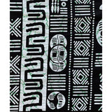 African Print Fabric/ Ankara - Black, White 'Ndalo Noir' Design, YARD or WHOLESALE