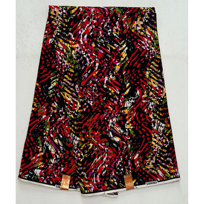 African Print Fabric/ Ankara - Red, Green, Yellow, Black 'Nmachi Intense' YARD or WHOLESALE