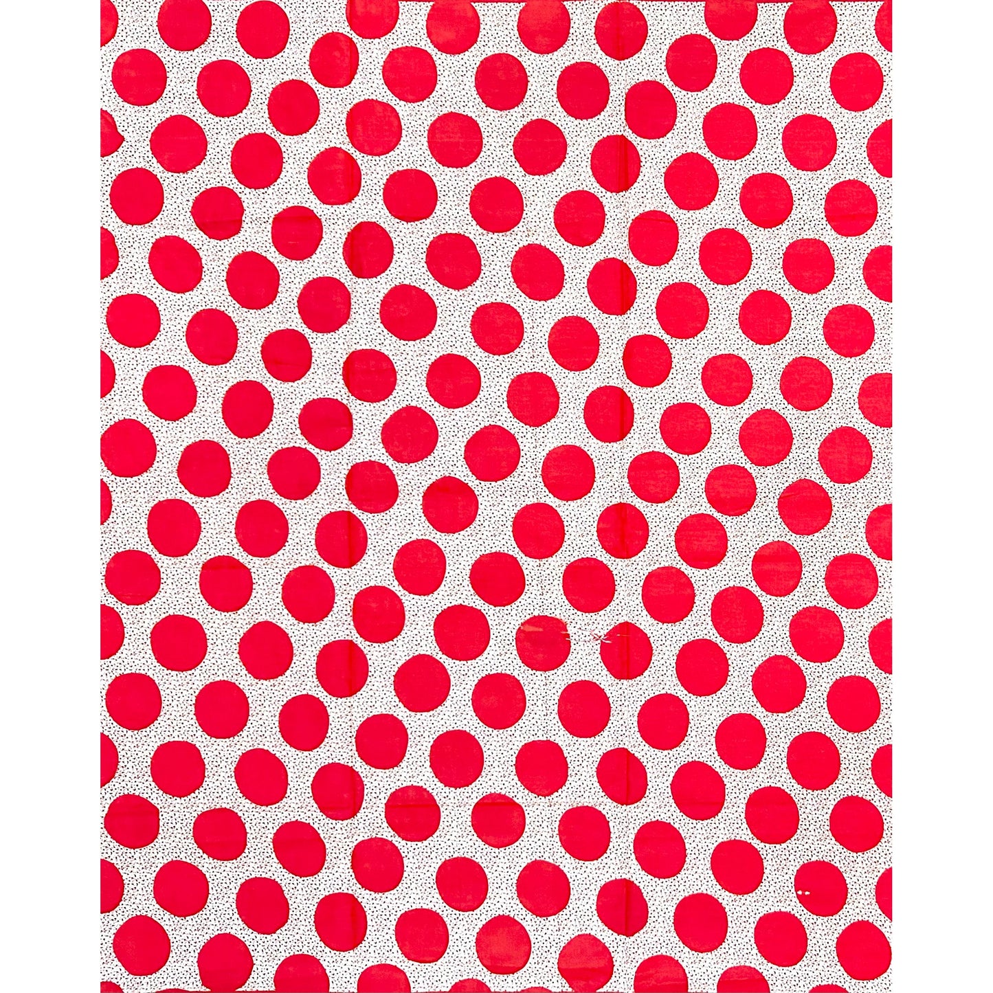 African Print Fabric/ Ankara - Red, White, Brown 'Dot Com' Design, YARD or WHOLESALE