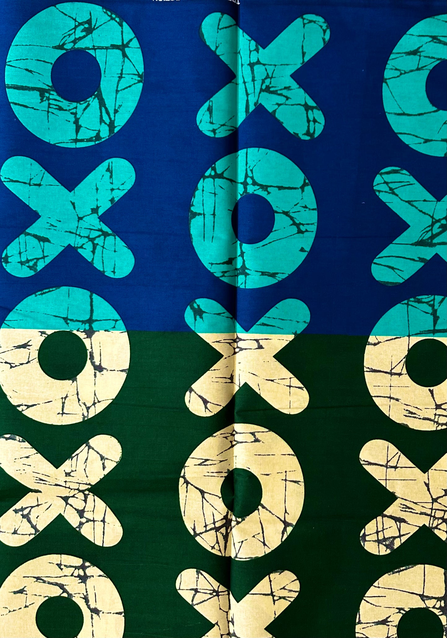 African Print Fabric/ Ankara - Orange, Red, Blue, Teal, Green, Beige 'Kiss & Kulture Block', Yard or Wholesale