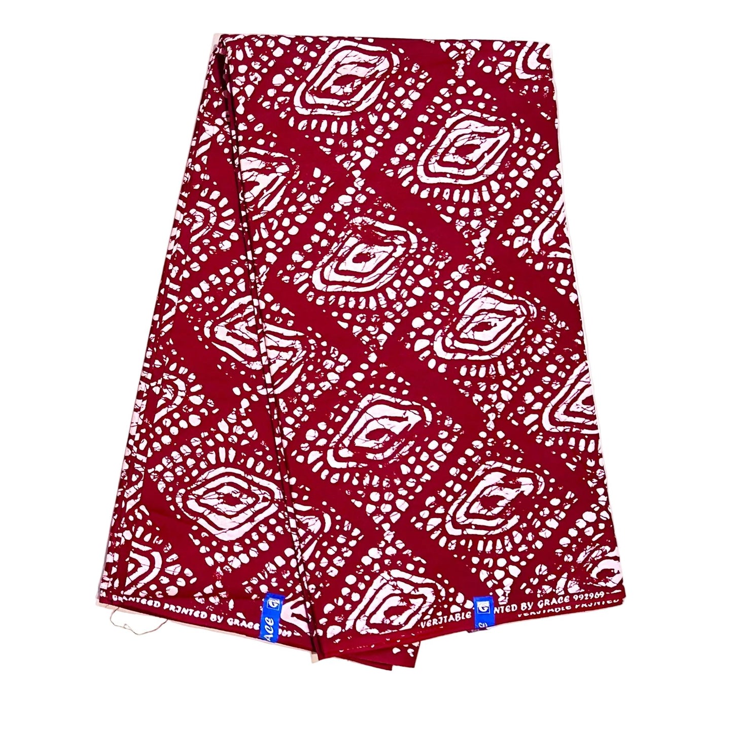 African Print Fabric/ Ankara - Dark Red 'Eyes Do Not Lie' Design, YARD or WHOLESALE