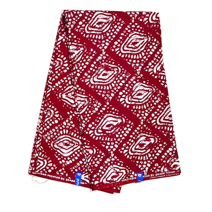African Print Fabric/ Ankara - Dark Red 'Eyes Do Not Lie' Design, YARD or WHOLESALE