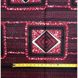 African Fabric/ Ankara - Brown, Black ‘Mji Wamoja’ Design, YARD