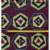 African Print Fabric/ Ankara - Magenta, Navy, Green, Orange ‘Imani’s Ways, Yard or Wholesale