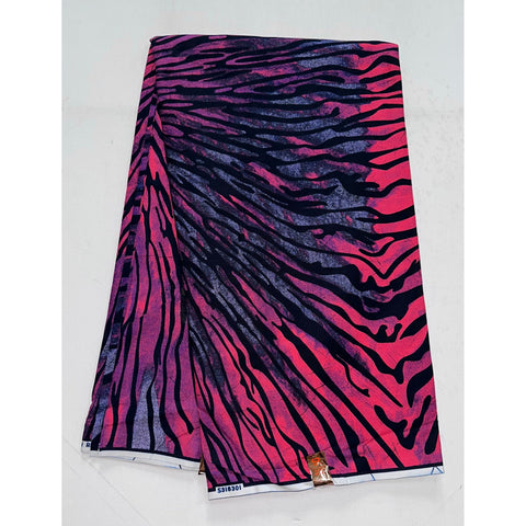 African Print Fabric/ Ankara - Pink, Purple, Black 'Jazlyn', YARD or WHOLESALE