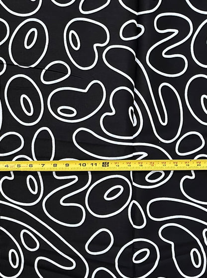 African Print Fabric/ Ankara - Black, White 'Monochrome Mischief', Per Yard or Wholesale