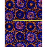 African Print Fabric/ Ankara - Blue, Orange, Pink 'Koko Impact' YARD or WHOLESALE