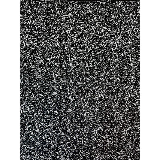 African Print Fabric/ Ankara - Black, White 'Seeds of the Soul' Design, YARD or WHOLESALE