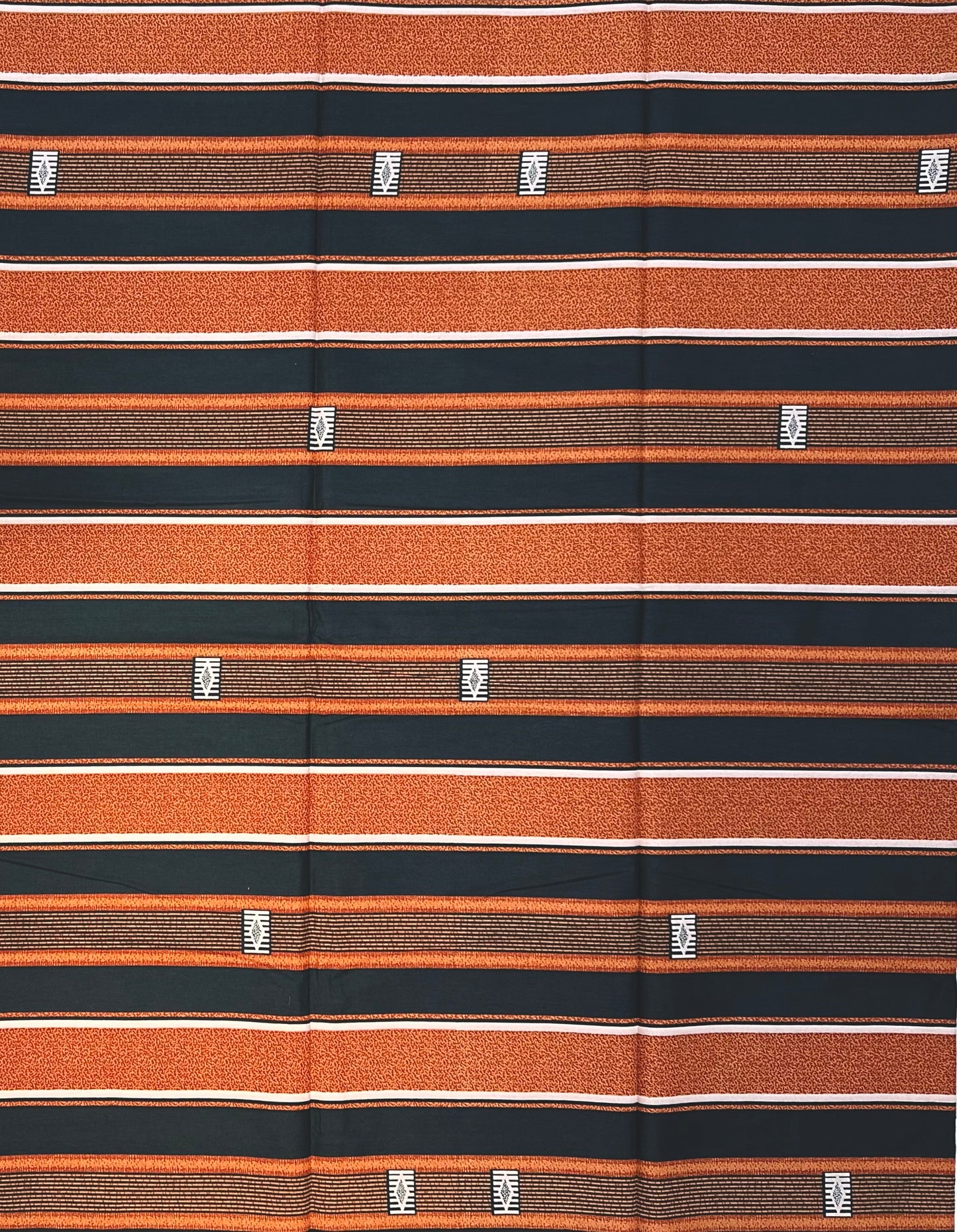 African Print Fabric/ Ankara - Brown, Dark Green, Beige 'Soft Static' Design, YARD or WHOLESALE