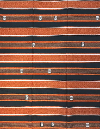 African Print Fabric/ Ankara - Brown, Dark Green, Beige 'Soft Static' Design, YARD or WHOLESALE