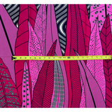 African Print Fabric/ Ankara - Pink, Purple, Magenta, Navy 'Maua Saba,’ YARD or WHOLESALE