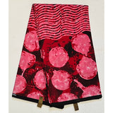 African Print Fabric/ Ankara - Red, Pink 'Wémè Passion' Design, YARD or WHOLESALE