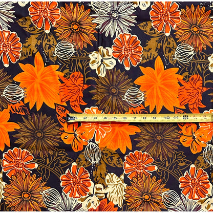 African Print Fabric/ Ankara - Brown, Orange, Beige 'Golden Entente' Design, YARD or WHOLESALE