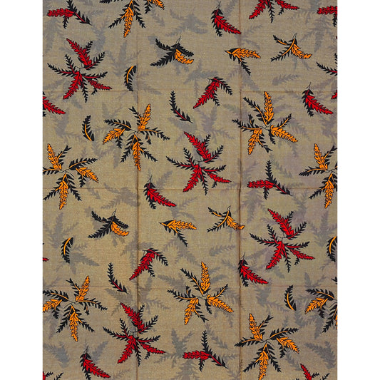 African Print Fabric/ Ankara - Brown, Red, Navy 'Dry Season Scatter' Design, YARD or WHOLESALE