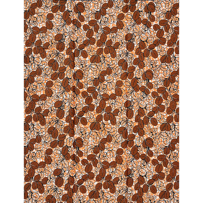 African Print Fabric/ Ankara - Shades of Brown "Coffee & Cinnamon Market" Design, Yard