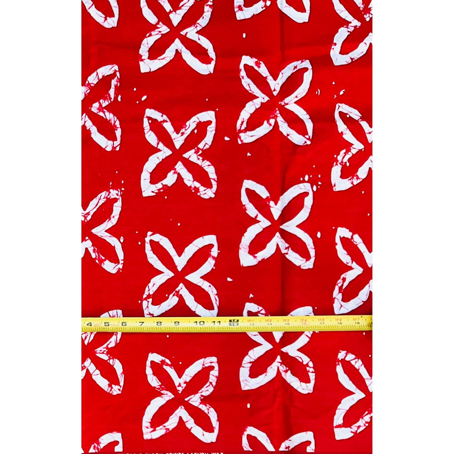 African Print Fabric/ Ankara - Red, White 'Ori Ire' Design, YARD or WHOLESALE