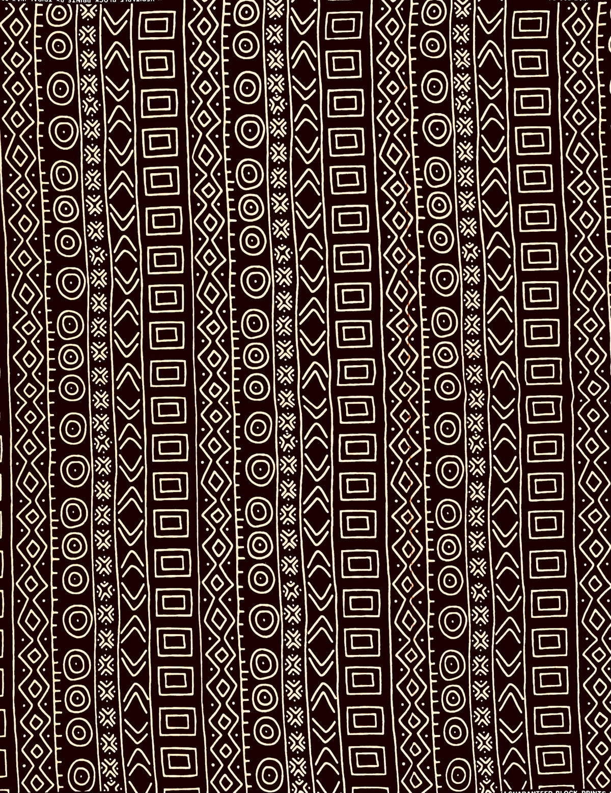 African Print Fabric/ Ankara - Black, Brown "Lineage Code", YARD or WHOLESALE