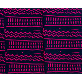 African Print Fabric/Ankara - Black, Magenta 'Zazi' Design, YARD or WHOLESALE