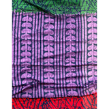 African Print, Chiffon Fabric - Purple, Blue, Red, Green "Malia", ~2 Yards