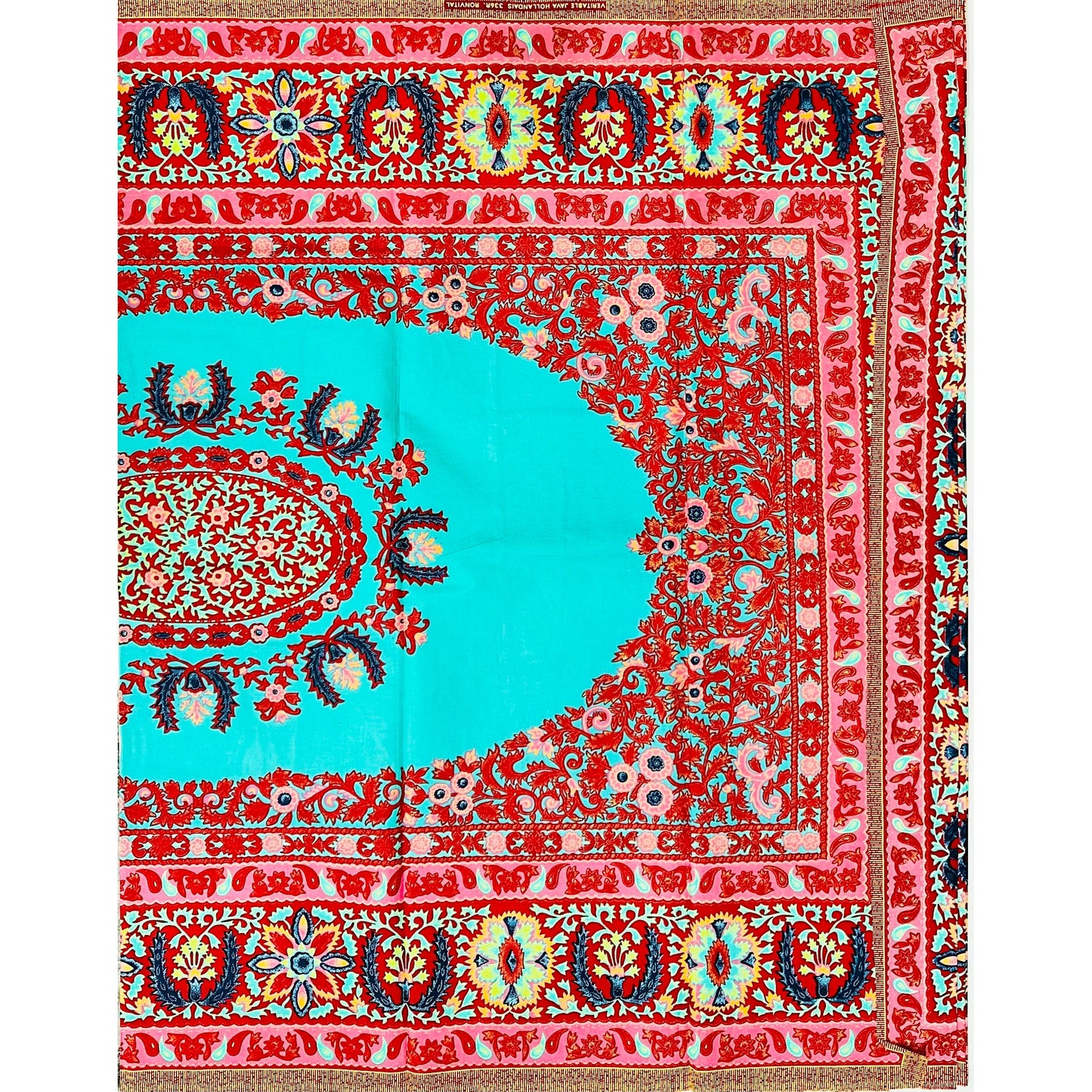 African Print Fabric/ Ankara - Blue, Red, Pink 'Beauty Get Backbone', Per 70” Panel or Wholesale