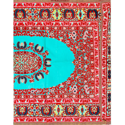 African Print Fabric/ Ankara - Blue, Red, Pink 'Beauty Get Backbone', Per 70” Panel or Wholesale