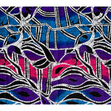 African Print Fabric/ Ankara - Blue, Purple, Pink, Black 'Baharini' YARD or WHOLESALE