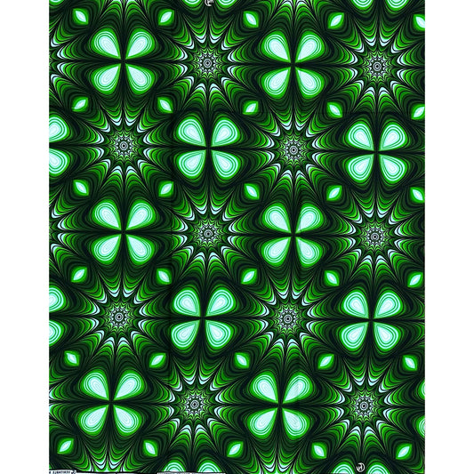 African Print Fabric/Ankara - Shades of Green "Nia Radiance" Design