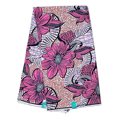African Print Fabric/ Ankara - Purple, Pink, Navy 'Sadebelle,’ YARD or WHOLESALE