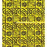 African Print Fabric/ Ankara - Yellow, Black 'Bola Code' Design, YARD or WHOLESALE