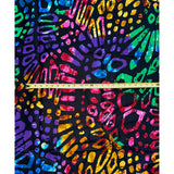 African Print Fabric/ Ankara - Black, Rainbow 'Bon Ibis’ YARD or WHOLESALE